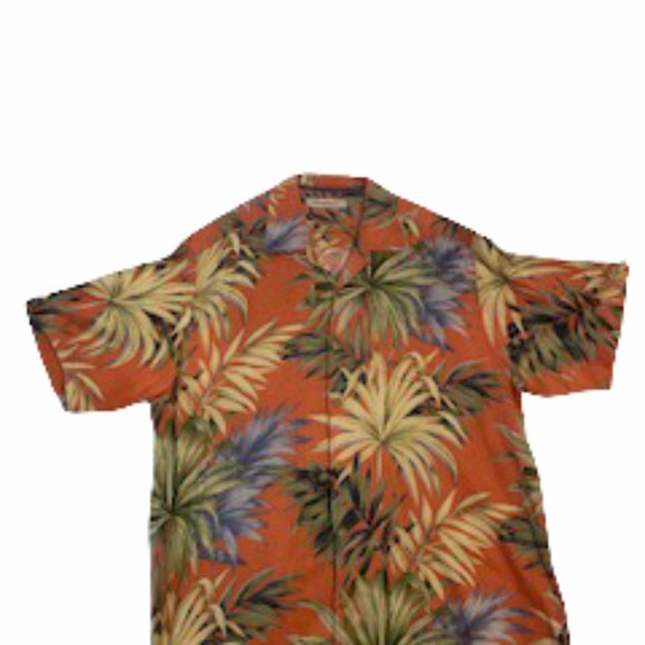 Tommy Bahama Other - Tommy Bahama Men’s  Orange 100% Silk Hawaiian XL